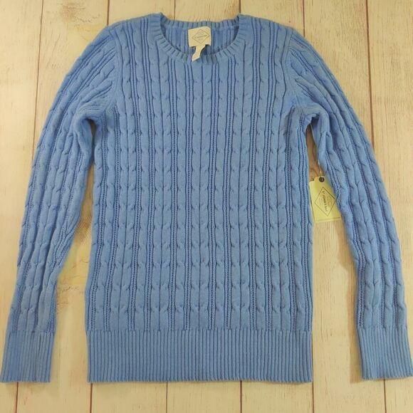 St. John's Bay Crew Neck Long Sleeve Cable Knit Pullover Sweater sz S - Picture 7 of 10